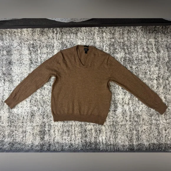 J.Crew Women’s Italian Merino Wool Sweater – Size L – Tollegno 1900 – Brown - Picture 2 of 8